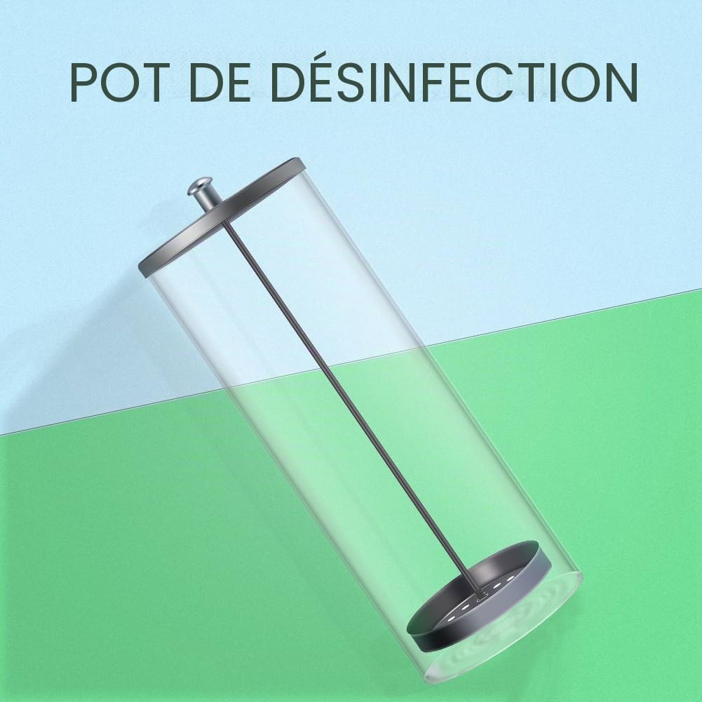 Bocal de désinfection, outils en verre de manucure de pot de désinfectant de récipient de stérilisation pour le salon(02)