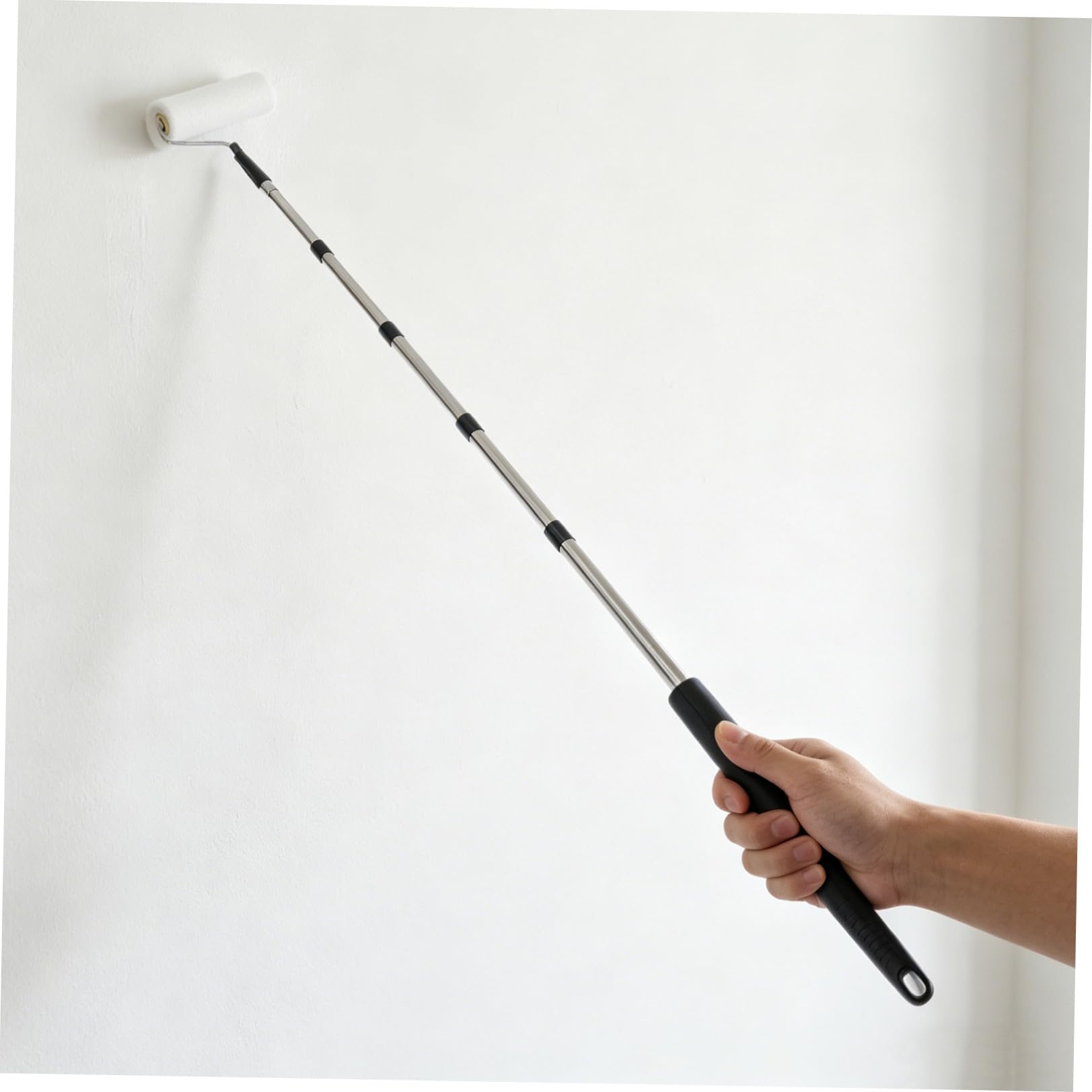 SHINEOFI Rullo per Pittura Parete con Set Asta Allungabile e Pennello per Vernice Base di Lattice per Rivestimenti Murali e Lavori di Ristrutturazione