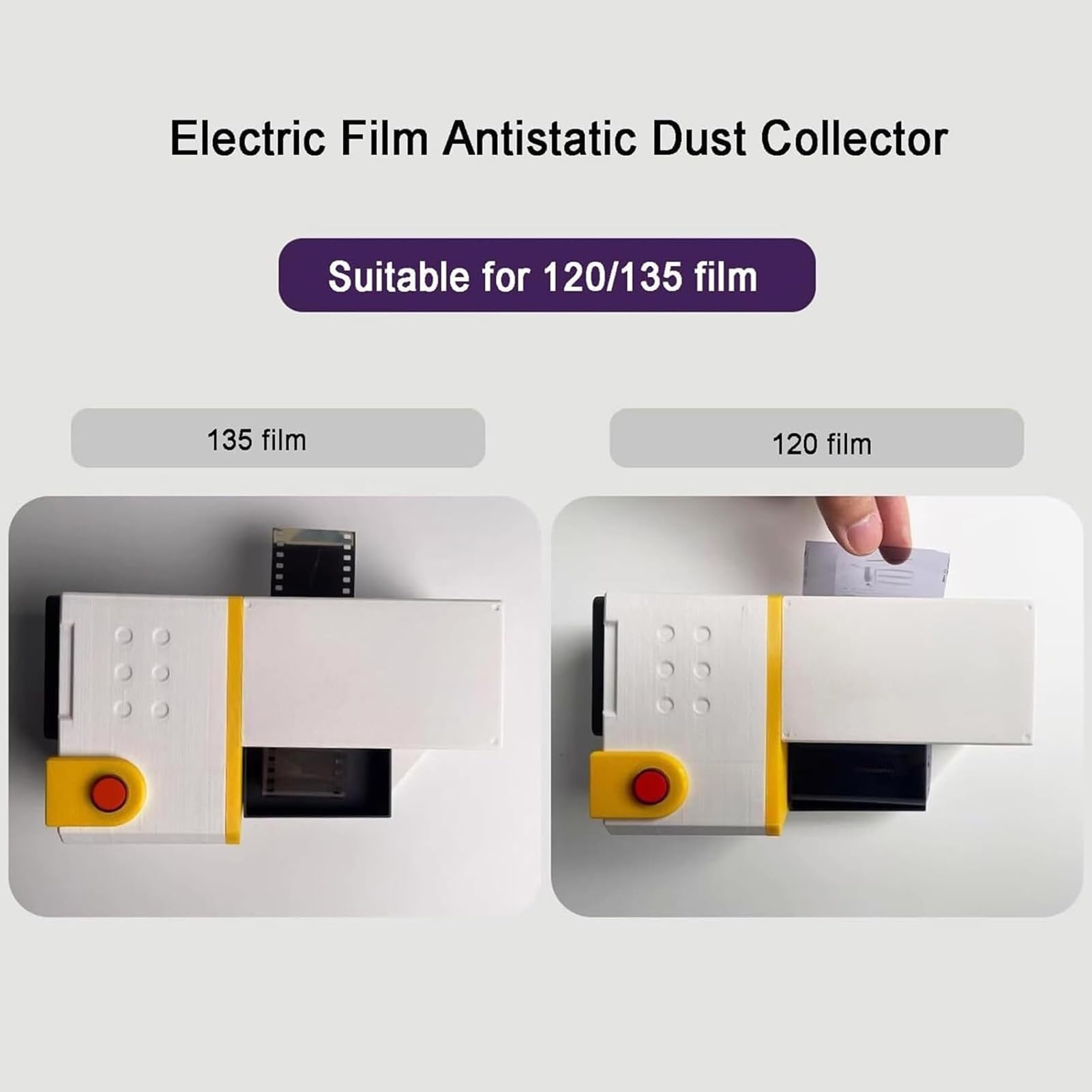 Removedor de polvo y limpiador eléctrico antiestático, cepillo de película y kit de eliminación de polvo para limpieza de habitaciones oscuras, compatible con películas negativas 120/135