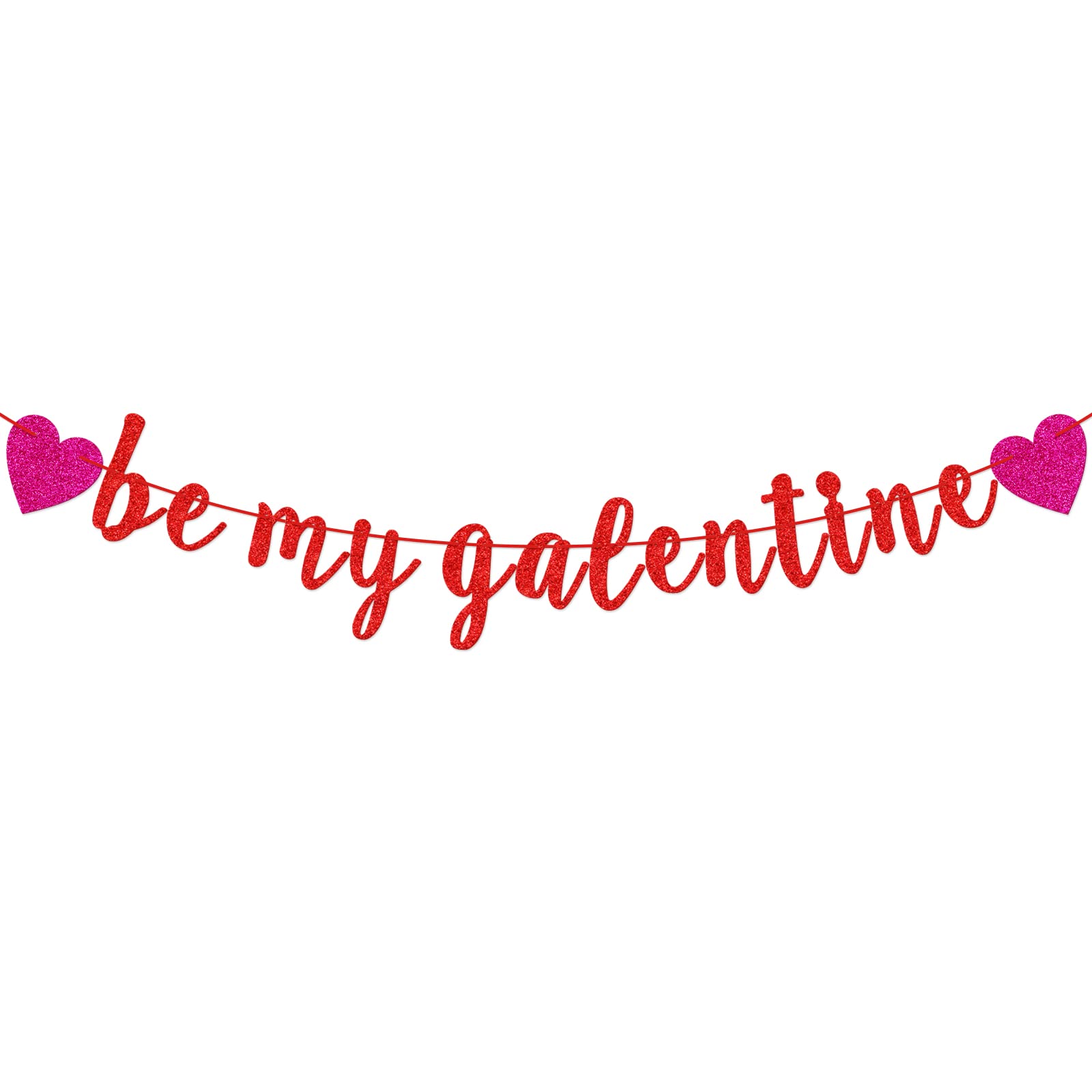 Be My Galentine Banner, Rotes Glitzer-Banner, Vorbespannt – Valentinstag Dekoration Für Mädelsabend
