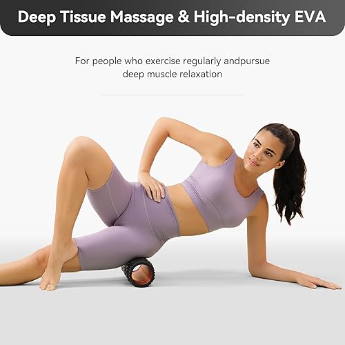 Miniatura 3 de Rodillo de espuma de alta densidad, masaje muscular de tejido profundo, estiramiento, alivia los músculos, mejora la movilidad, rodillo de fitness