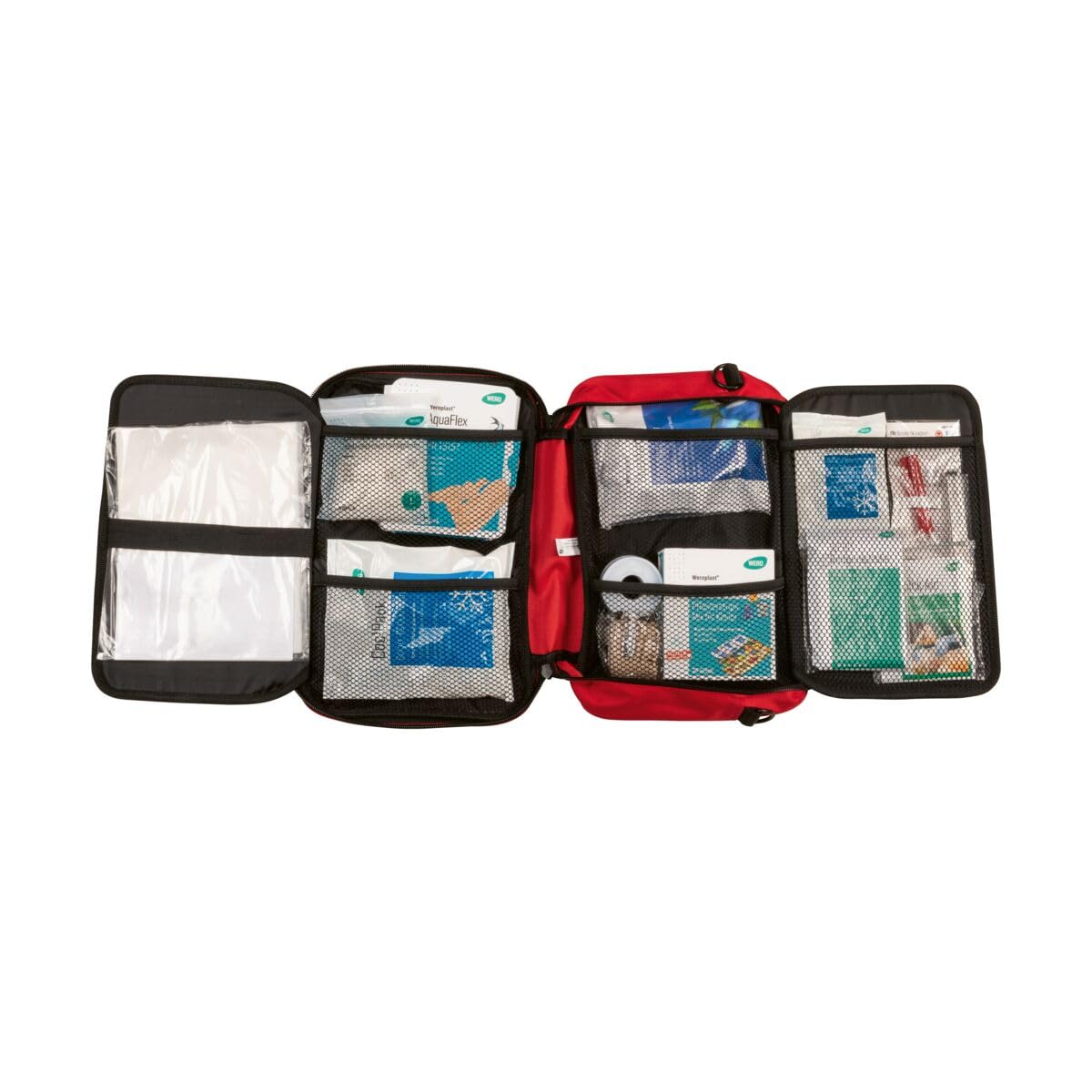 WERO Erste-Hilfe-Tasche groß – Sani-To-Go | umfangreiches Notfall-Set für Wandertage, Ausflüge, Schule & Outdoor, wasserabweisende Tasche