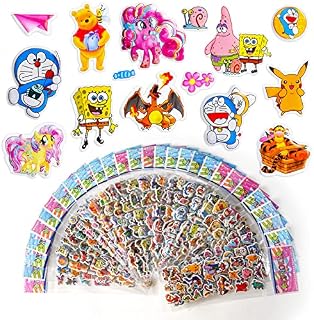 Vicloon 30 Sheets 3D Stickers for Kids Puffy Stickers, 500+ Children Stickers for Rewarding Gifts Scrapbooking Including League of Legends, Cartoon Animal, Princess, Cartoon, Transportation
