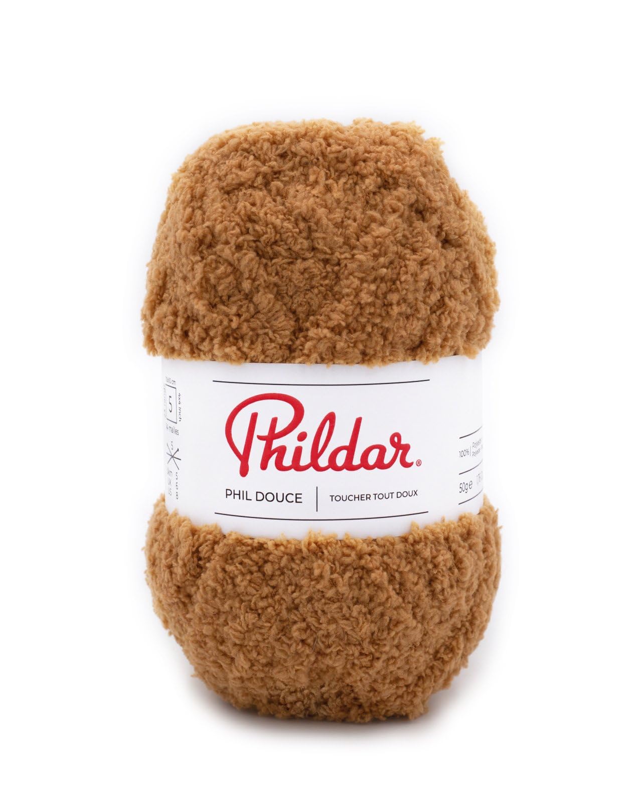 2 Pelotes Phildar Pure Laine Rustique Naturelle - 100g Chaque, Marron, Aiguille 5/6