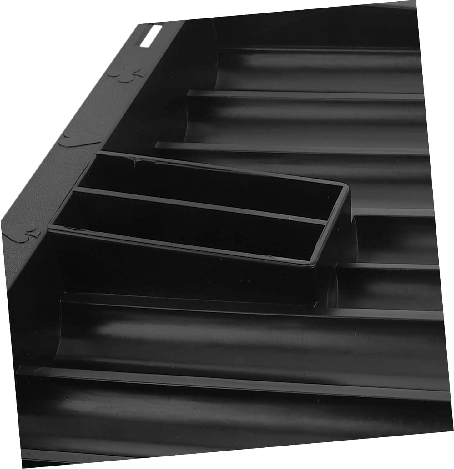 ibasenice Multi-function Chip Box Poker Chip Holder Acrylic Tray Card Tray Card Storage Case Black
