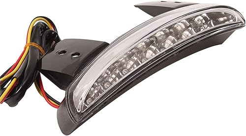 Miniatura 8 de ANKIA - Luz trasera de freno LED con borde de guardabarros trasero cortado para motocicleta, luz trasera de parada, lámpara de señal de giro para