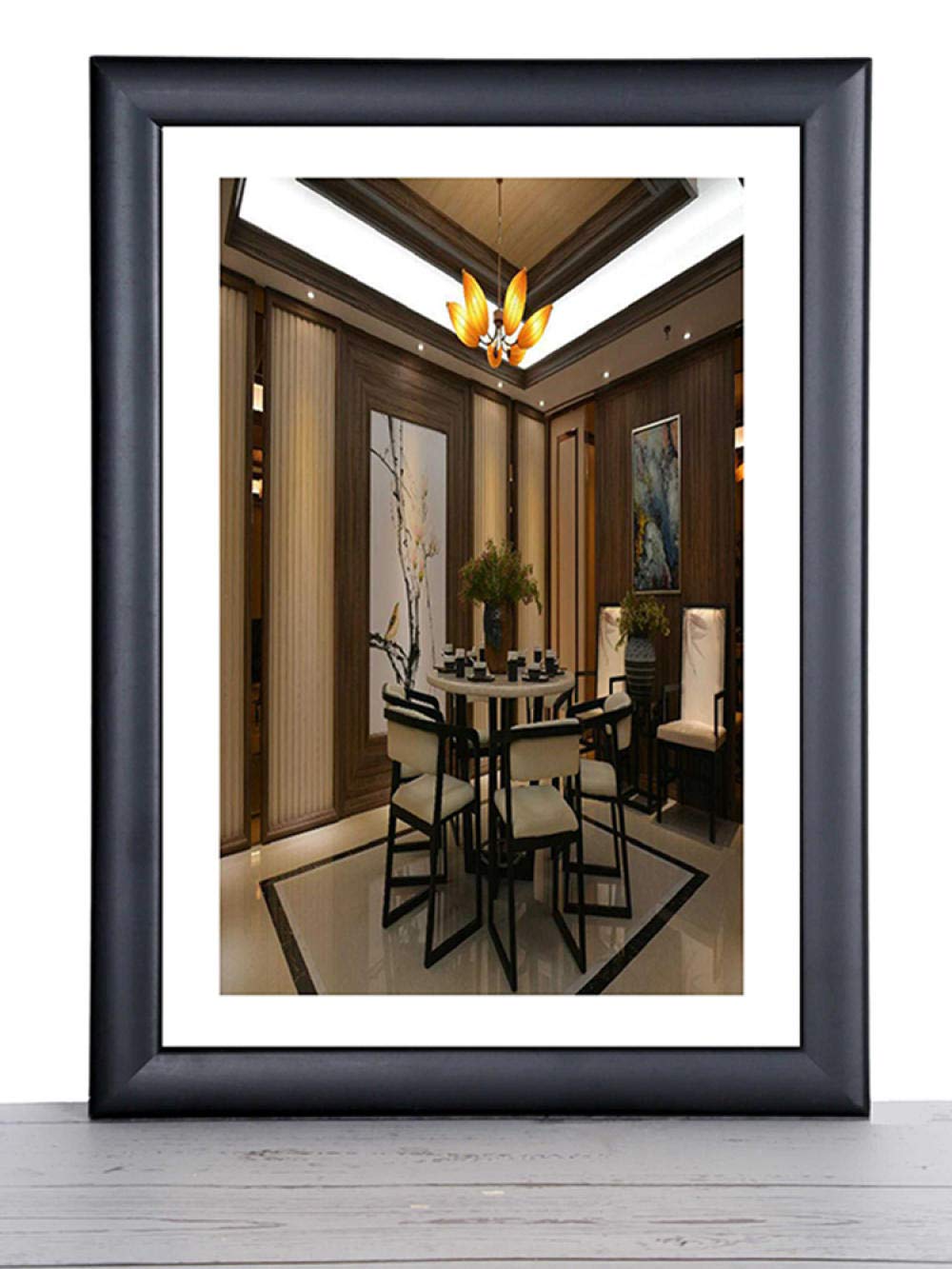 Photo frames, Solid Wood A3 Wall Photo Frame 29.7 × 42cm Red Picture Frames for Home Decor(Black,A4 wall 21 x 29.7cm)