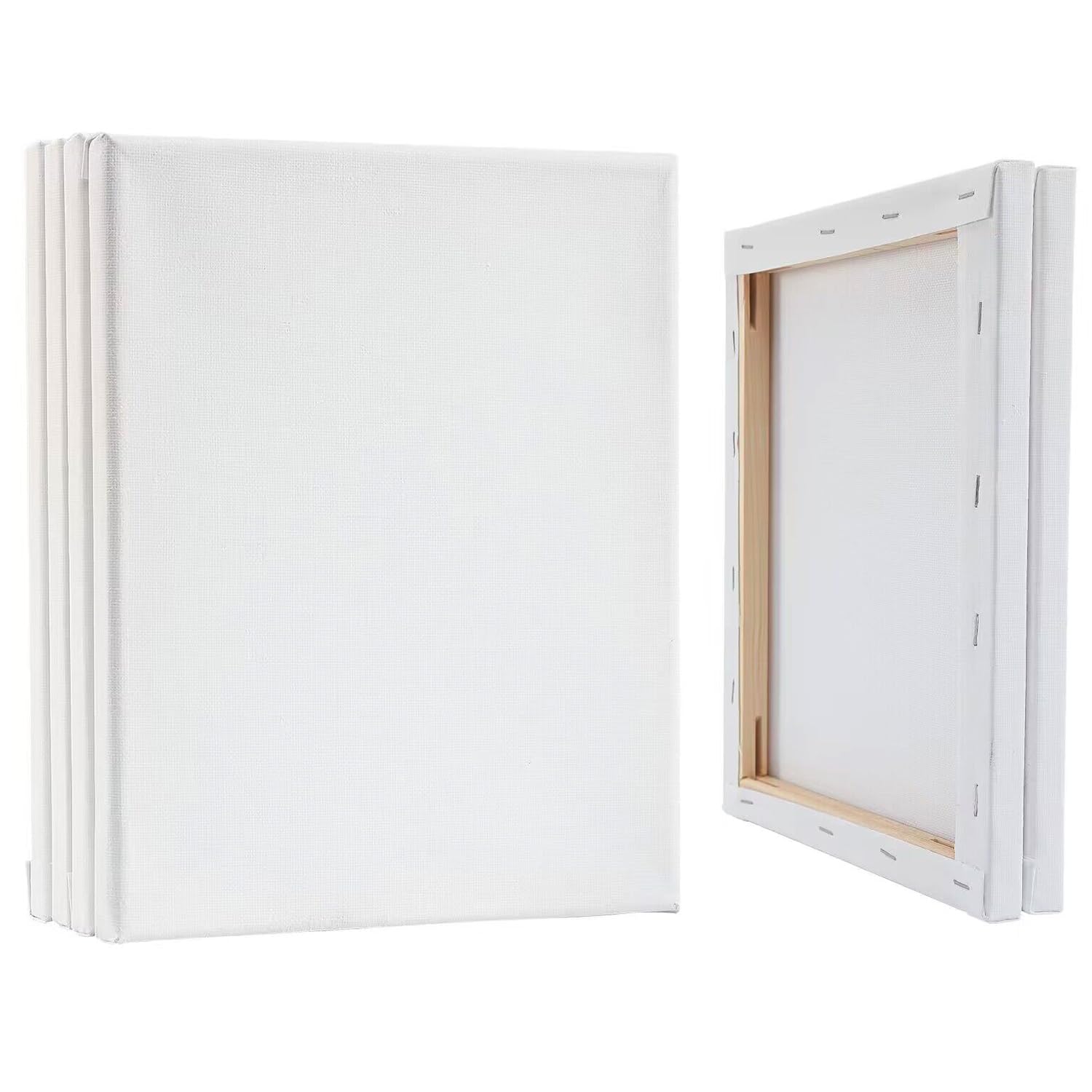 6 Pack 8 x 10 inch Artistry Canvas Boards Cotton Stretched Canvas 5/8 Inch Profile for Beginners and Artists for Artists Painting, Acrylic and Oil Painting