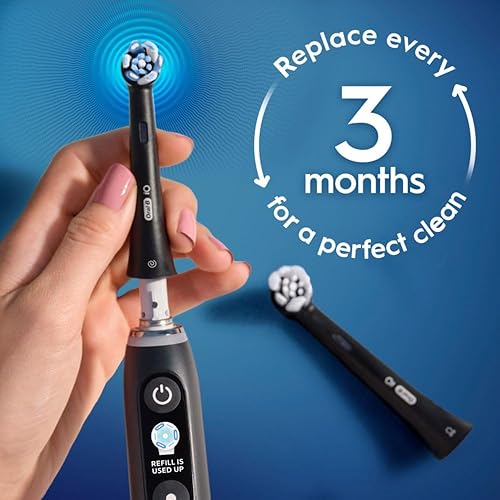 Miniatura 8 de Oral-B iO Ultimate Clean Cabezales de cepillo de repuesto, 5 unidades, 4 Ultimate Clean + 1 Encías y Sensible Negro