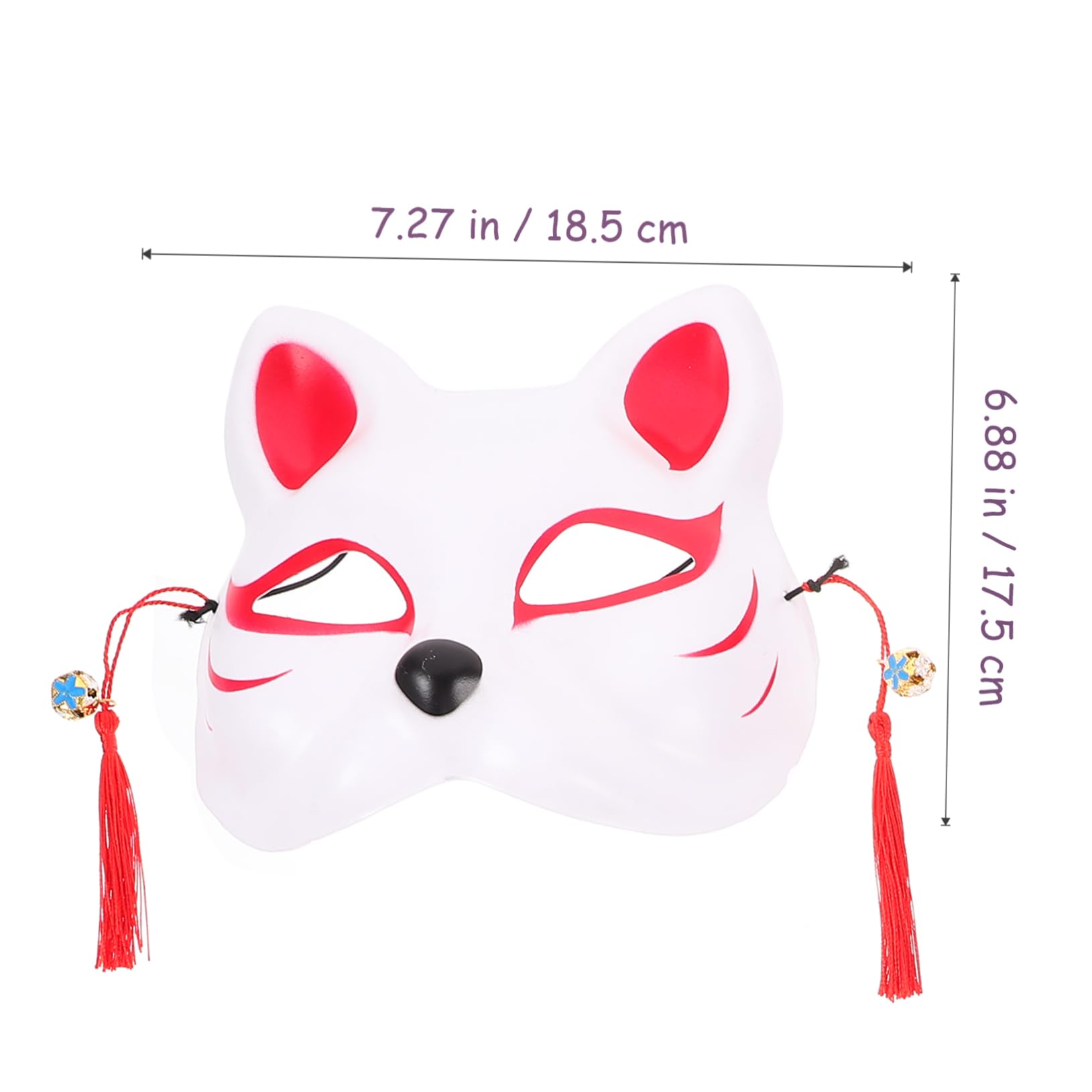 Holibanna Cat Mask Party Half Face Cover Fox Shaped Japanese Style Cosplay and Halloween Mask Random Style