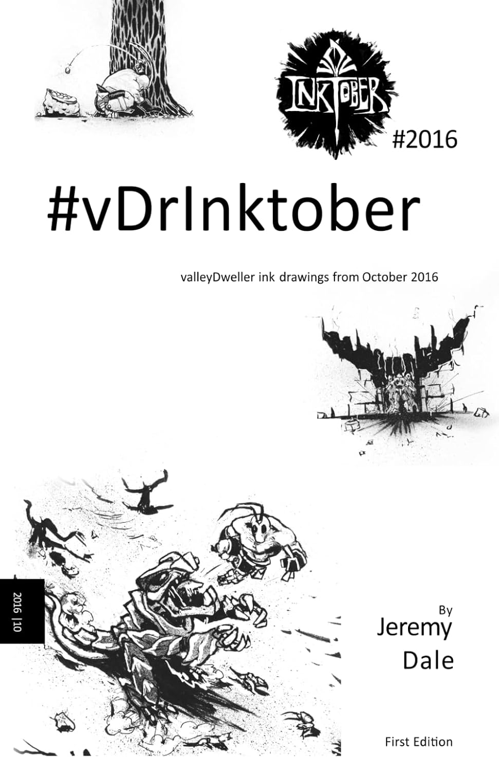 vDrInktober 2016: 31 tenuously connected ink drawings from October 2016 (Zuurniverse Adventures)