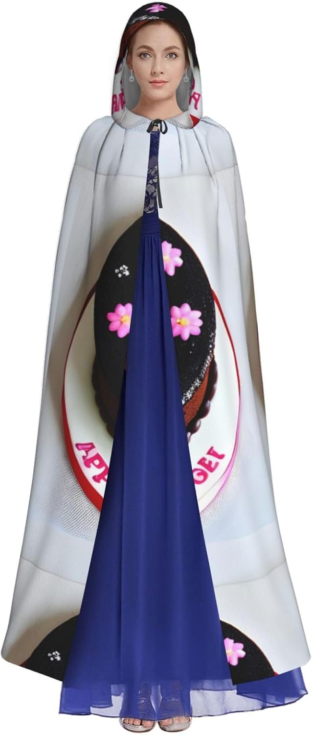 Black Chocolate Cake Men Women Halloween Role Play Party Decoration Hooded Poncho