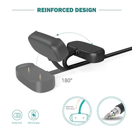 TUSITA Charger Compatible with Amazfit GTR 2 2e, GTR Mini, GTS 2 2e, GTS2/GTS4 Mini, Active/Active Edge, Bip 5, Bip 3 Pro, Bip U Pro, T-REX Pro(Not for T-REX), Pop Pro, Zepp E Z Smart Watch