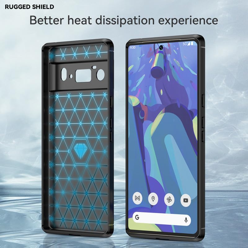 Image of Hybrid Carbon Fiber Back Case for Google Pixel 6 Pro (Black)