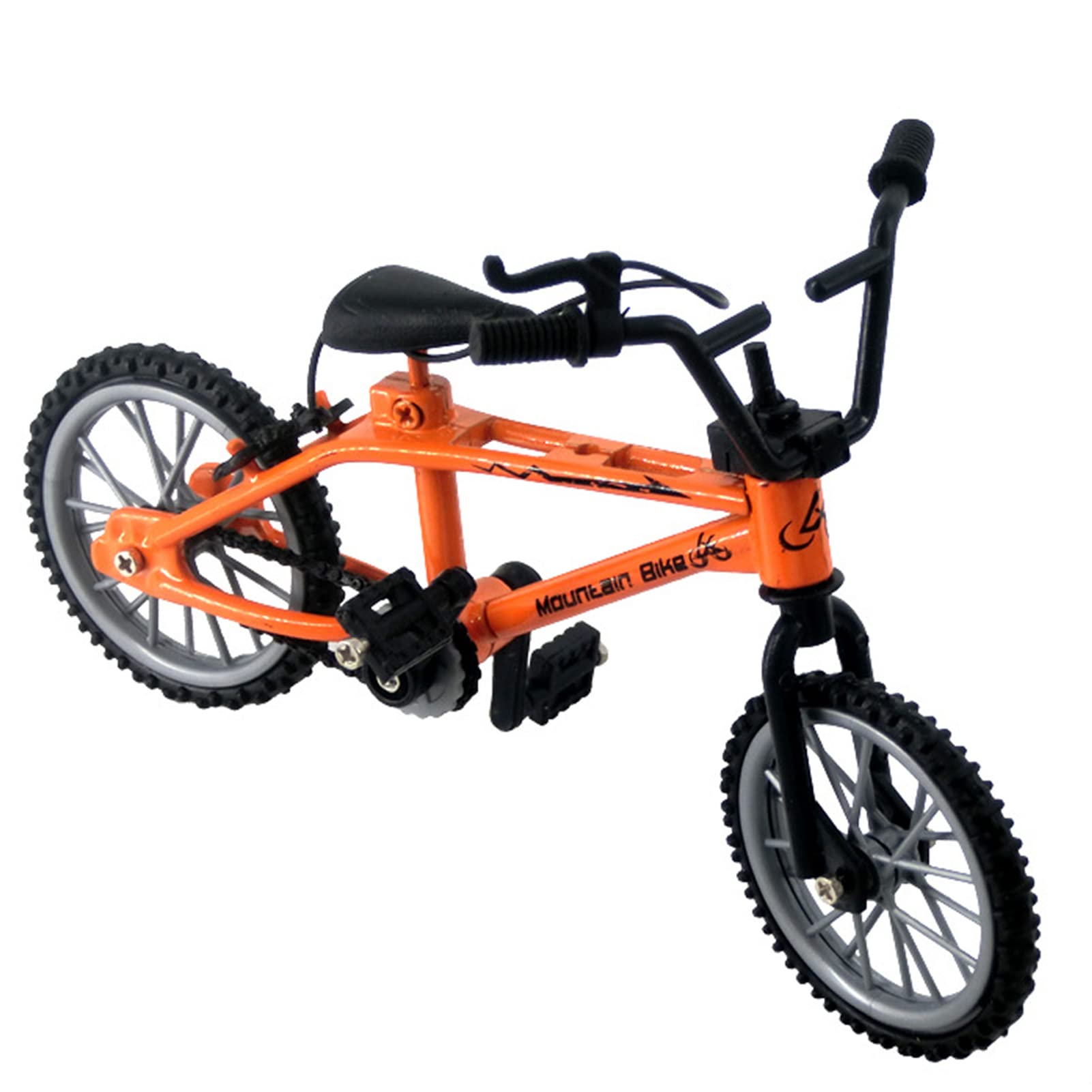 VALINK Finger Bikes BMX,1:10 Scale Model Metal Racing Bike,Finger Toy Mountain Bikes Game Toy Collections Orange
