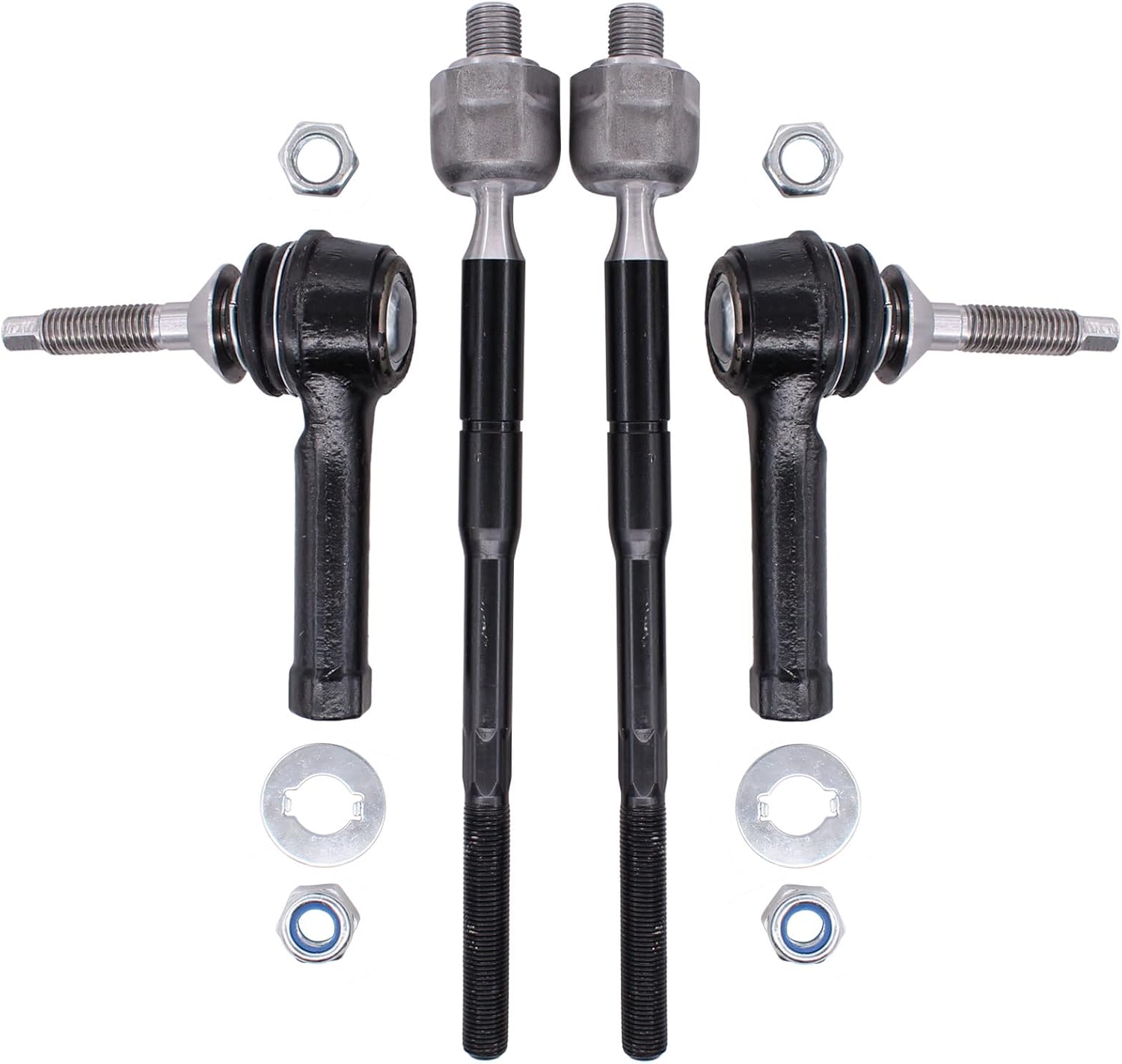 NewYall Inner and Outer Front Left Right Steering Tie Rod End Set for Explorer 11-17, Police Interceptor Sedan 13-18, Police Interceptor Utility 13-16, Special Service Police Sedan 14-18, MKT 17-19