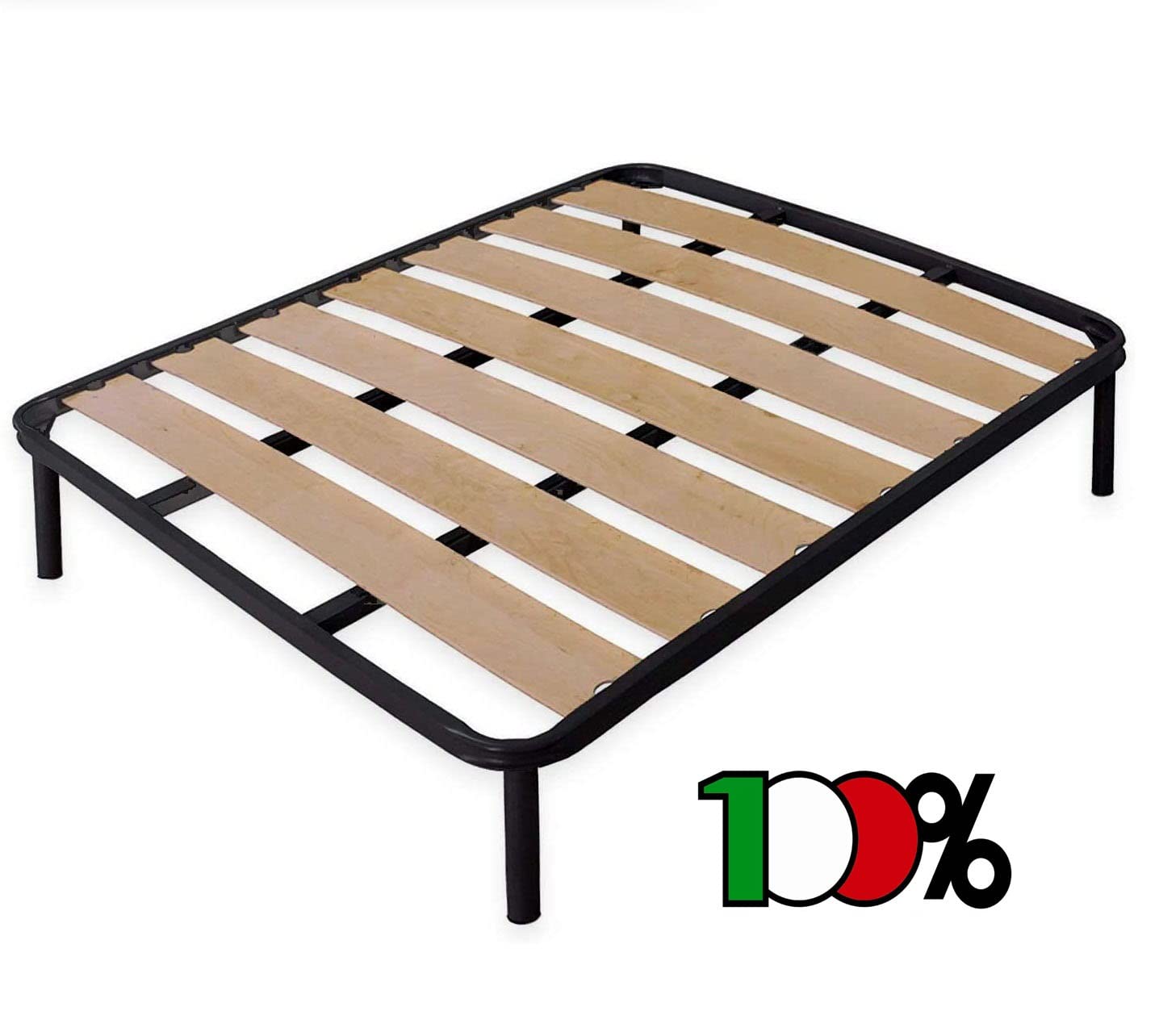 DUÉRMETE ONLINE Pack Rete Lama Anchestra Rinforzata + Materasso viscoelastico Bio MAX | Piedi Ricati Altezza 27 cm, 90 x 190