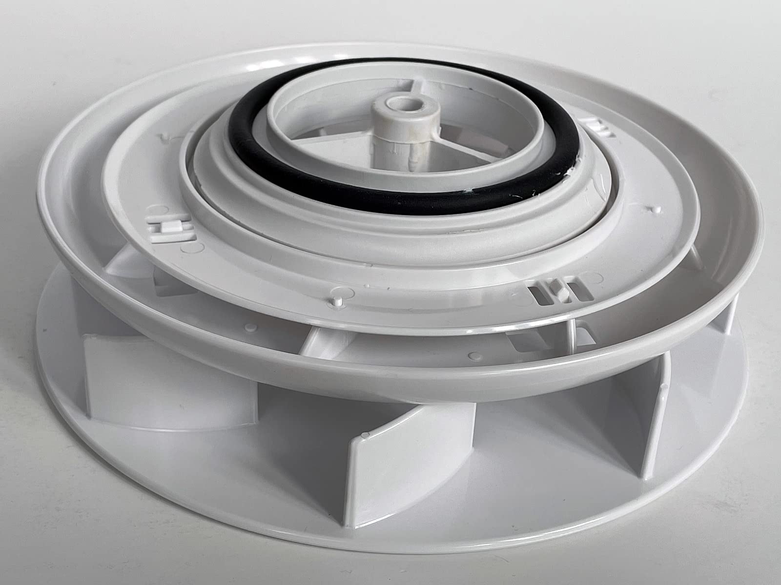 Petit ventilateur de fourgon rotatif à profil bas pour caravane de bus van blanc