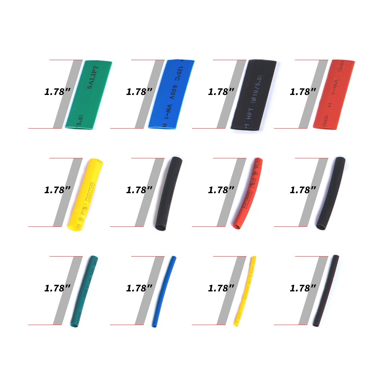 🛒 Flаѕh Sаlе DEDC 530Pcs 2:1 Heat Shrink Tubing, 5 Color 8 Size Tube Sleeving Wrap Cable Wire for Electrical Wire Cable Wrap Assortment Electric