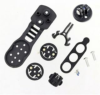 XBERSTAR 5D ACR Integrated Handlebar Computer Mount Holder for Garmin/Bryton/Cateye Edge Bicycle Computer Holder, Road Bike Cycling Computer (Black)