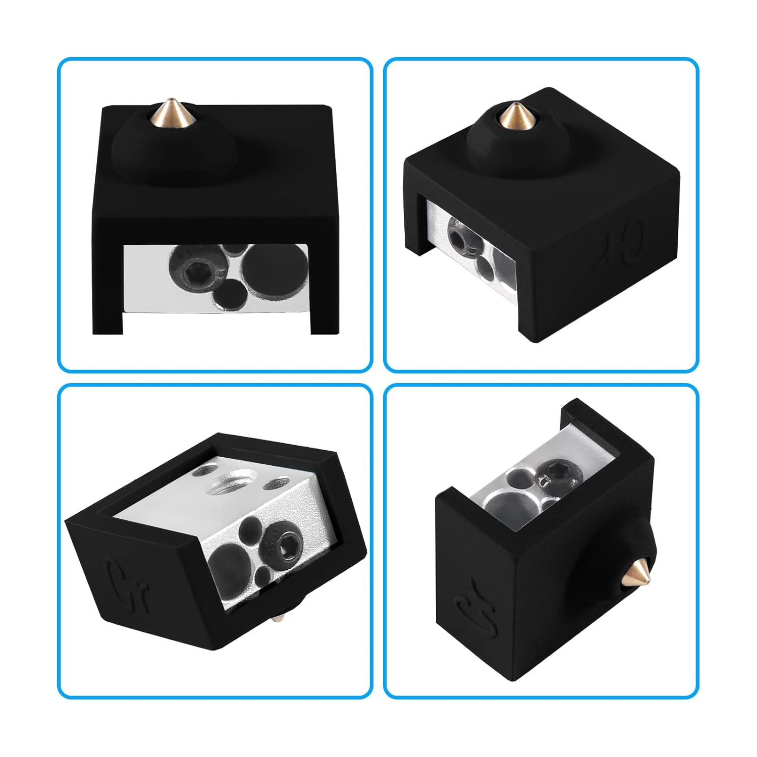 review Aokin 3D Printer Parts Heat Break Stainless Steel Throat Aluminum Heater Block with Silicone Sock for Creality Ender 3, Ender 3 Pro, Ender 3 V2, Ender 5, Ender 5 Pro, CR-10, CR-10S 3D Printer, 3 Pcs