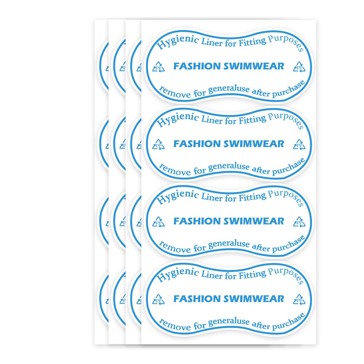 Adhesive Protective Hygiene Try On Stickers for Swimwear,Swimsuits and Lingerie 4x2 inch Panty Liner/Barrier(Pack-100)