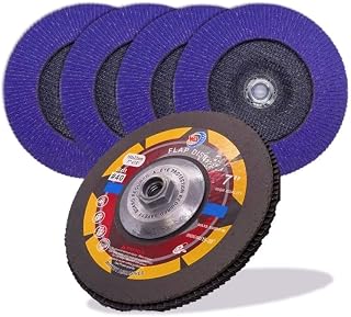WA 5PACK- 7" Zirconia/Ceramic Flap Disc, 5/8"-11 Thread Arbor, T27, Grit #40