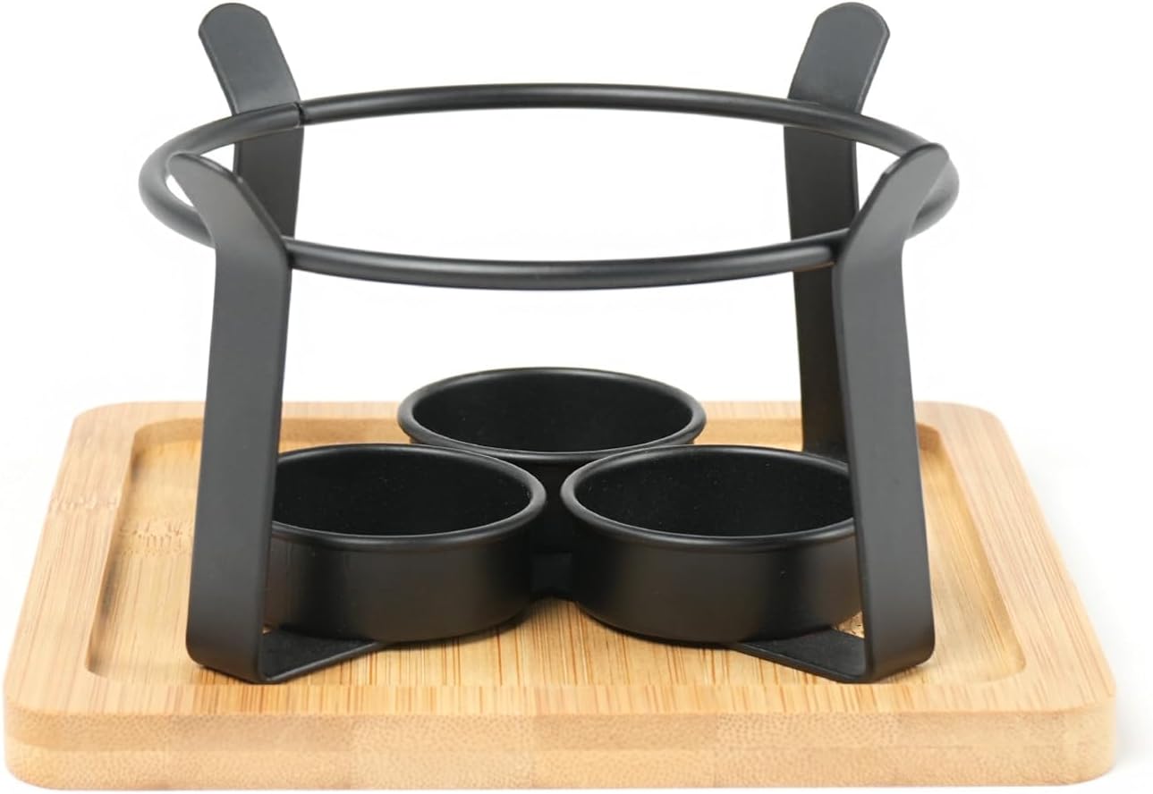 HAWOK Iron Wax Melt Warmer with Bamboo Trivet