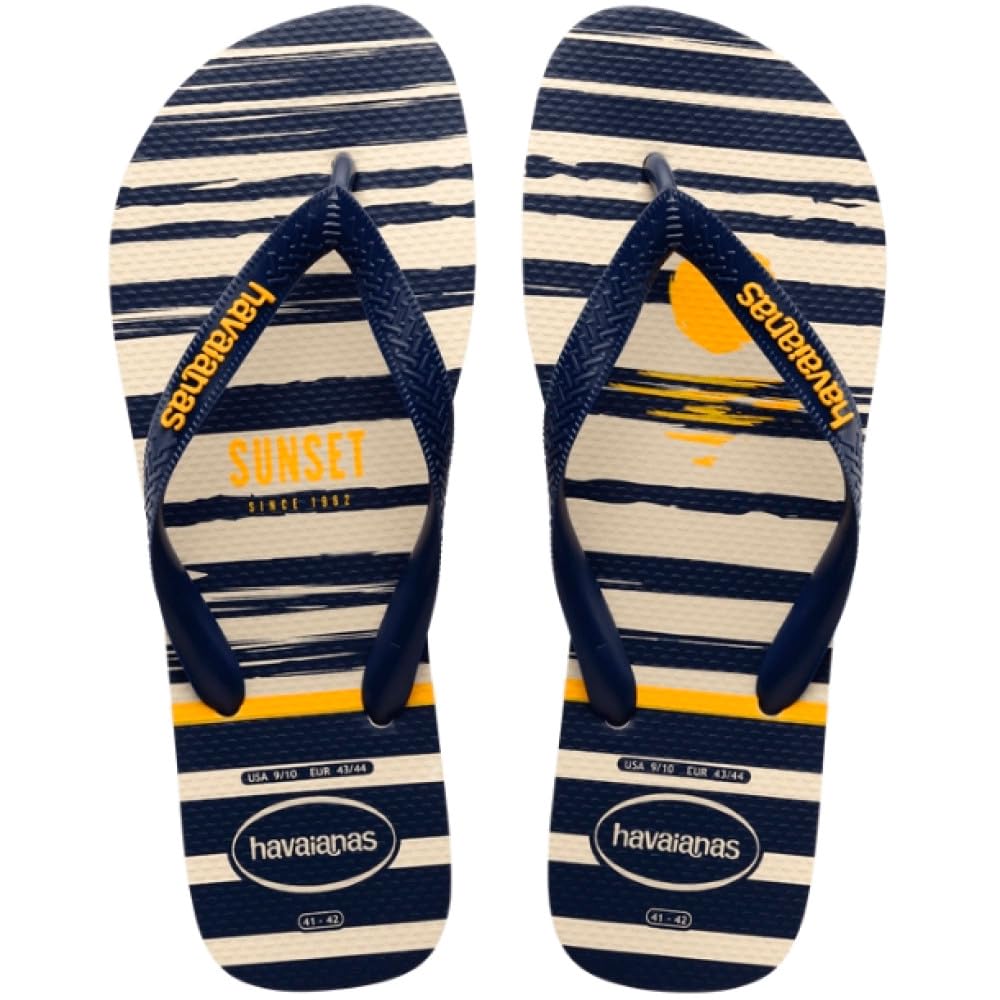 Havaianas Top Nautical Men FlipFlop Beige/Navy 4.5/5 UK