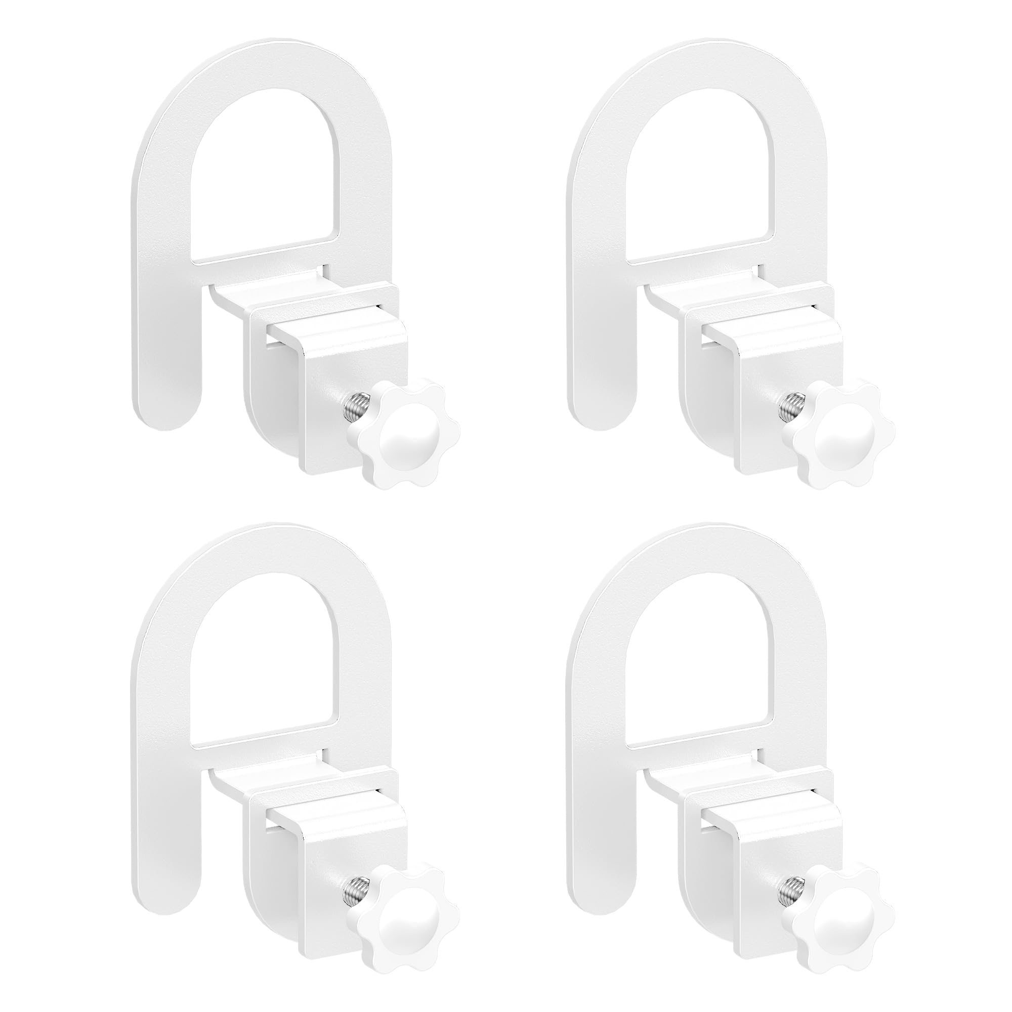 Sujeta Colchones Antideslizantes Juego de 4 Soportes Ajustables para Marco de Cama Somier Metal Blanco