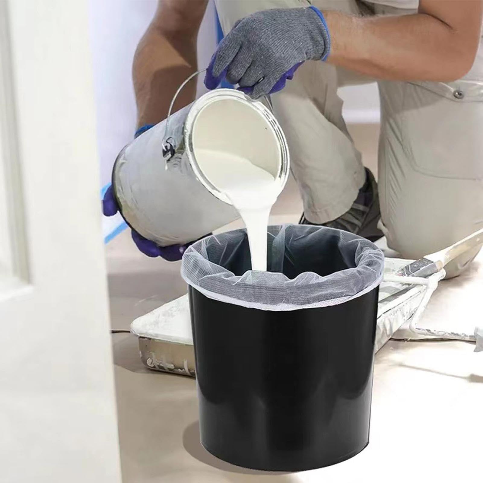 10 Sacchetti Filtro Per Vernice Da 5 Galloni - Maglia Fine, Apertura Elastica - Foto 4