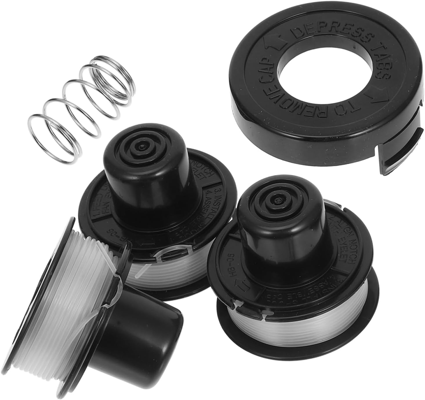 Levemolo String Mowing Line Trimmer Top Cover Mower Line Spool Replacement Grass Eater Line Spool Replacement Eater Trimmer Line Grass Trimming Line Mower Line Spools Abs Black