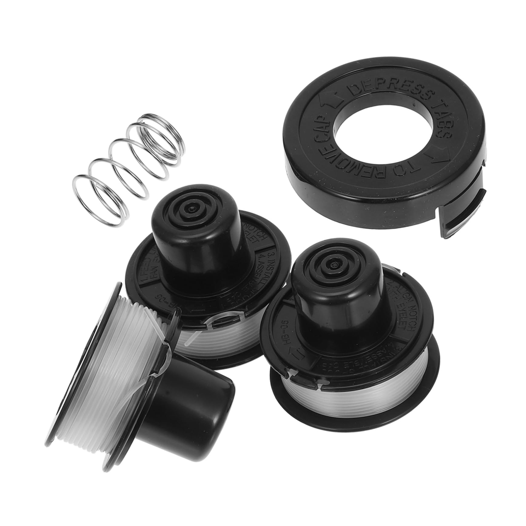 Levemolo String Mowing Line Trimmer Top Cover Mower Line Spool Replacement Grass Eater Line Spool Replacement Eater Trimmer Line Grass Trimming Line Mower Line Spools Abs Black
