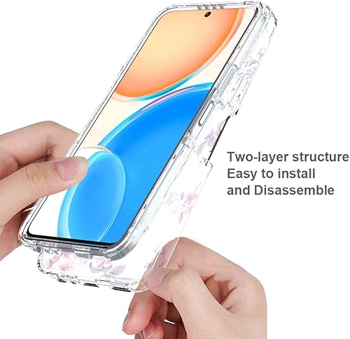 Miniatura 4 de Vokuha Funda para Honor X8 (no compatible con X8 5G) TFY-LX1 TFY-LX2 con protector de pantalla de vidrio templado, funda protectora de TPU