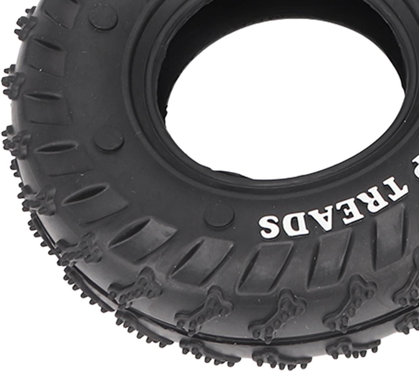 2Pcs Blue Black Rubber Tire Dog Chew Toy Dog Extra Long Interactive Play Tire Form Rubber Pet Chew Toy for Medium Large Dogs