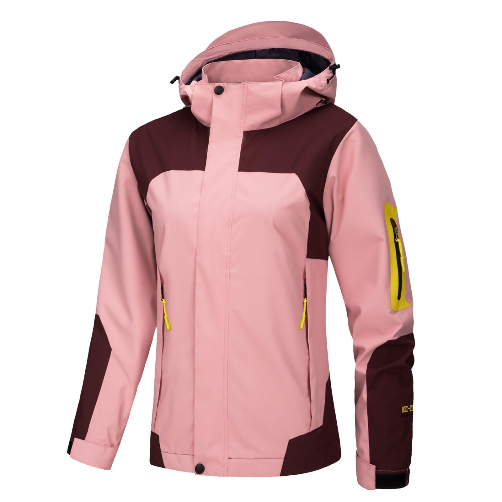 Generisch Regenjacke Damen 2026 Damen-Regenjacke, Leichter, Aktiver Outdoor-Regenmantel Mit Abnehmbarer Kapuze Strapazierfähig Wasserabweisend Reisen Regenschutz Jacke
