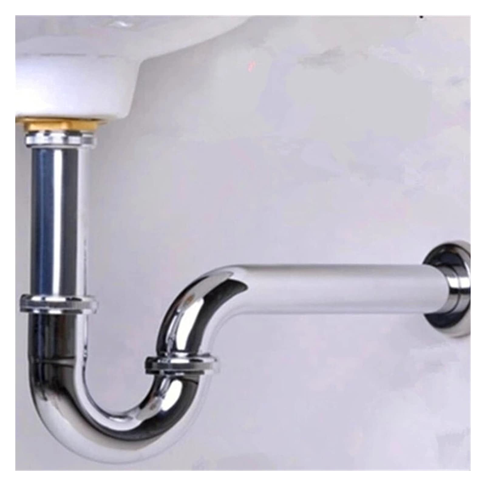 Lavabo Desagüe emergente Latón Negro Trampa para Botellas Fregadero del baño Desagües de sifón con Kit de Drenaje emergente Tubería Exquisita (Color : B) (B)