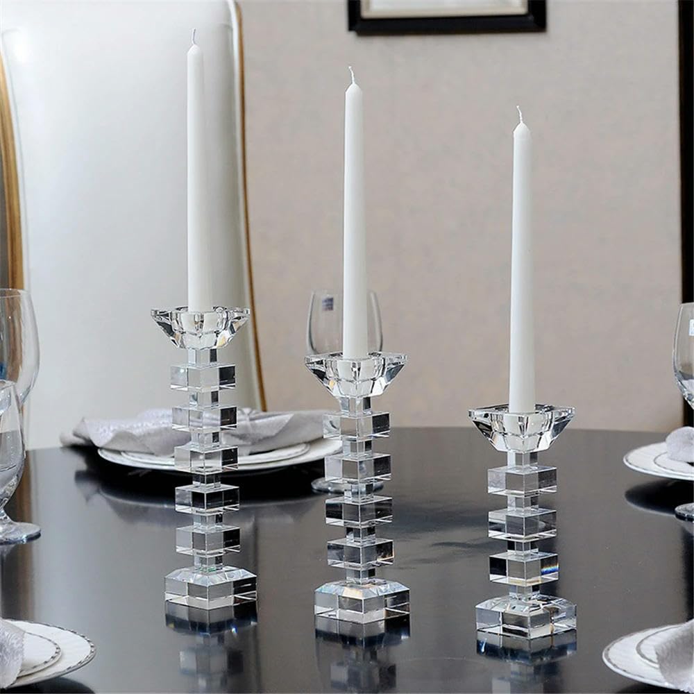 Portacandele in Cristallo Creativo Romantico portacandele tealight Decorazioni per Matrimoni Ornamenti per Feste in casa portacandele da Tavolo