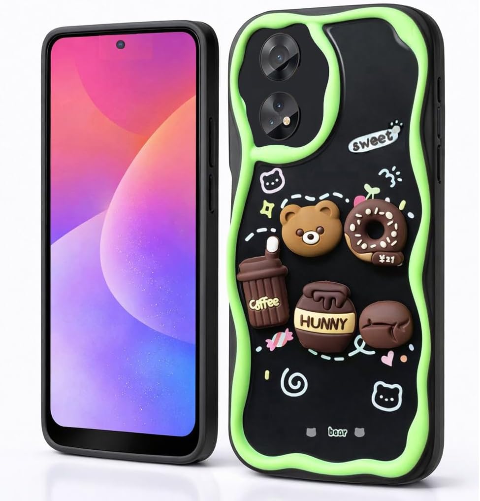 Case Cover Cartoon 3D Compatible with Oppo Reno 8T - Cute and Lightweight Raised Elements Soft Silicone Wavy Shape Comfortable Hand Cover 2026