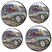 Reston Lloyd Electric Stove Burner Covers, Set of 4, Morning Run All-Over Pattern