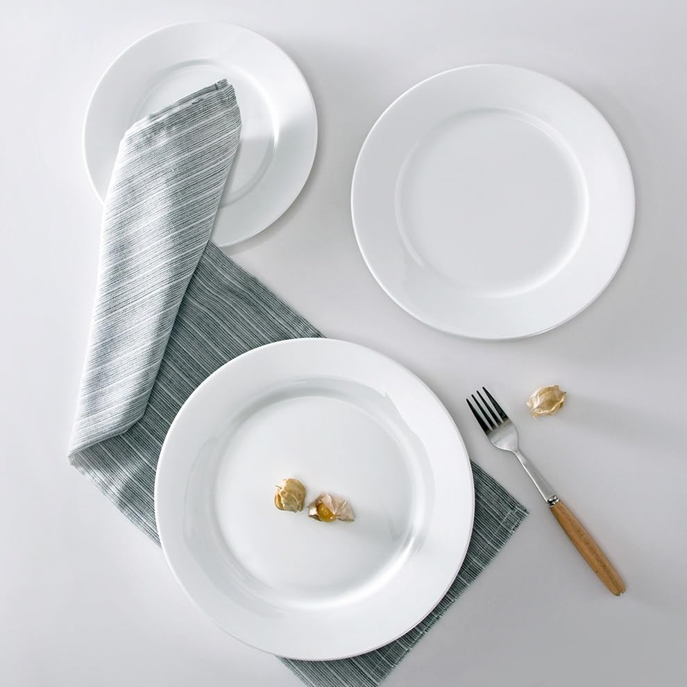 Talerze Ceramiczne Płaskie Talerze Restauracja Hotel Przekąski Talerz Owocowy Moda Biały Zachodni Płaskie Talerze Obiadowe (8 cali)