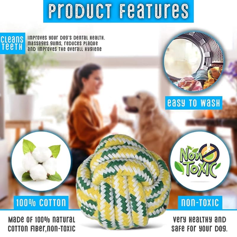 Dog-Trust-Dog-Chew-Rope-Toys--Set-of-4-Ropes-for-Large-Small-Teething-Pets-All-Puppy-Breeds-Aggressive-Chewers