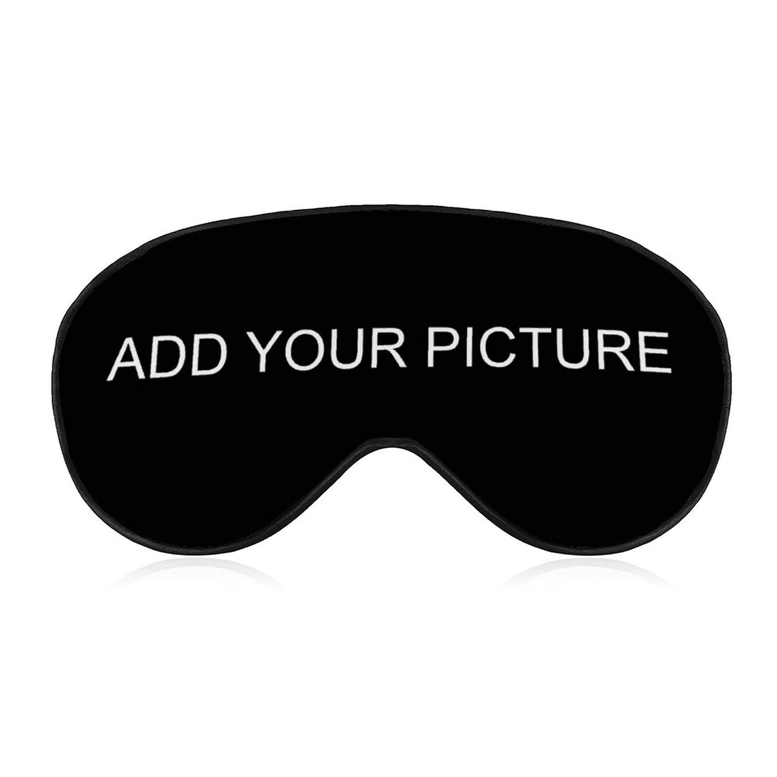 Custom Eye Sleep Mask,Personalized Funny Soft Cotton Blindfold, Add Your Text or Picture Satin Sleeping Eye Cover for Wedding, Party, Travel, Bridal, Bachelorette and Gift(add Your Picture)