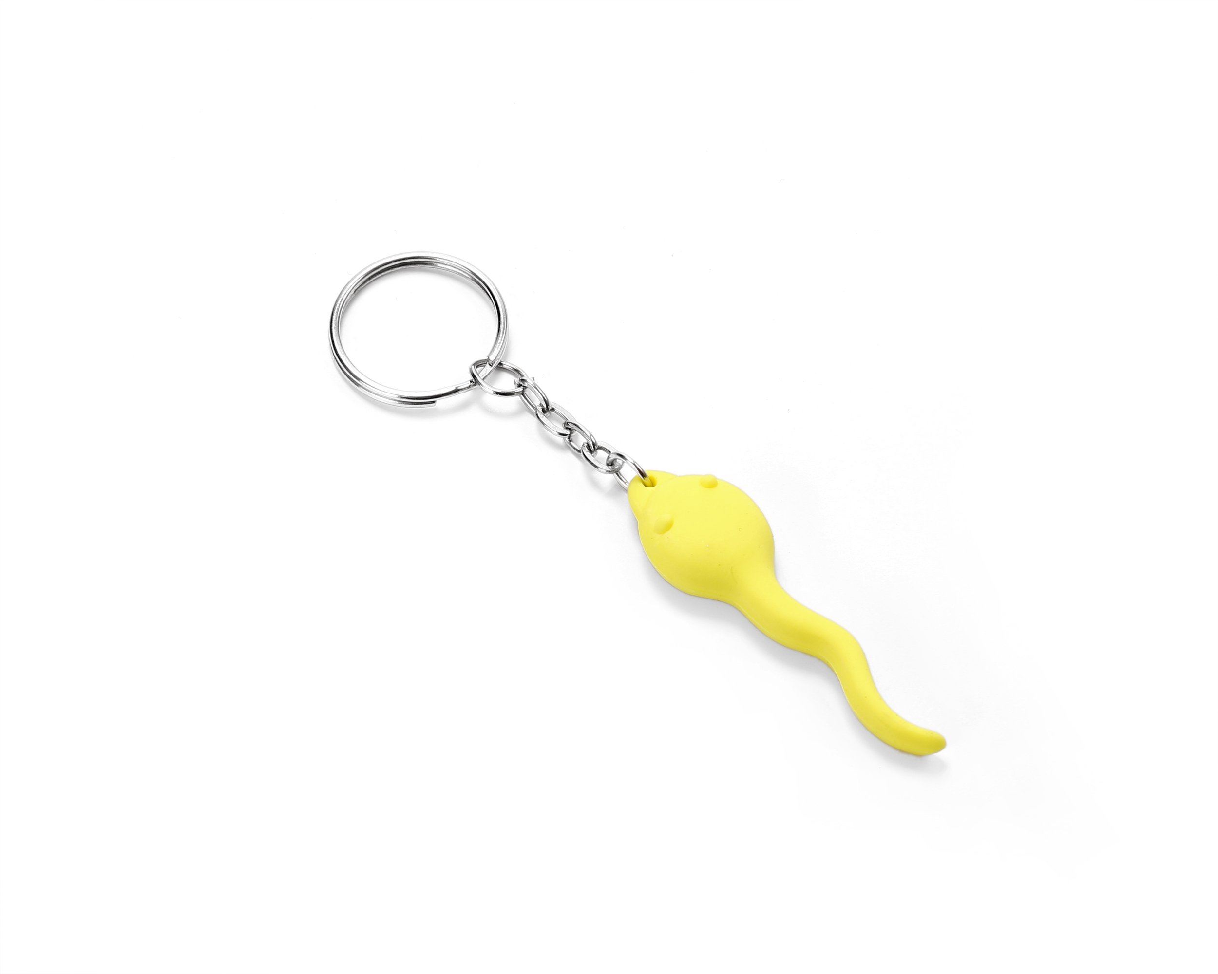 We Show Pride Sperm Shaped Keychain Yellow