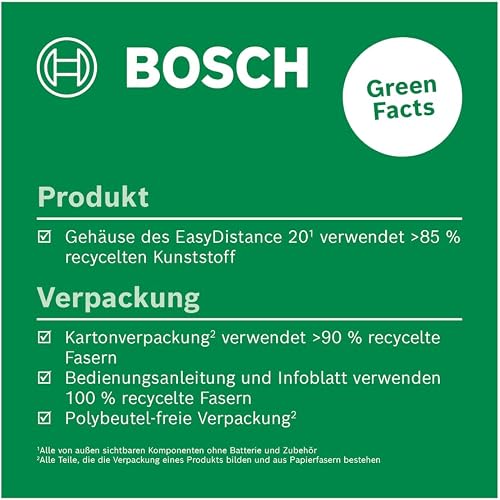 Bosch laser measure EasyDistance 20 (easy & precise measurement up to 20m, pocket size, one-button control, in E-Commerce cardboard box) - 3