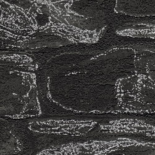 Papier peint intissé brique noir pour masquer les défauts d'un mur - 6