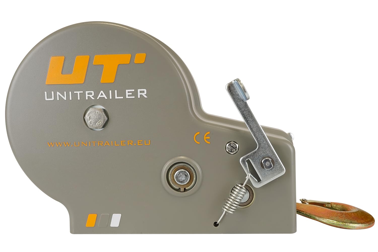 UNITRAILER Treuil Manuel à Manivelle 1150 kg avec Câble Acier 10 m - pour Remorques Bateaux, Quads, Voitures - Transmission 5.1:1/12.2:1 - Acier Galvanisé