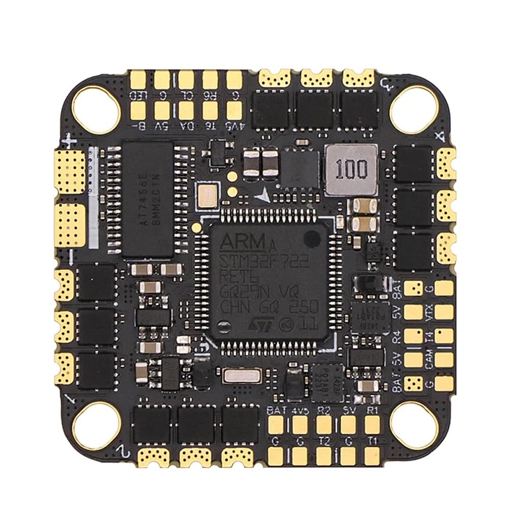 F722 45A AIO Controllore di volo ICM-42688P BLHeli_32 128K ESC 2-6S Doppio giroscopio 25-26.5mm Adatto for RC FPV Freestyle Racing Drone
