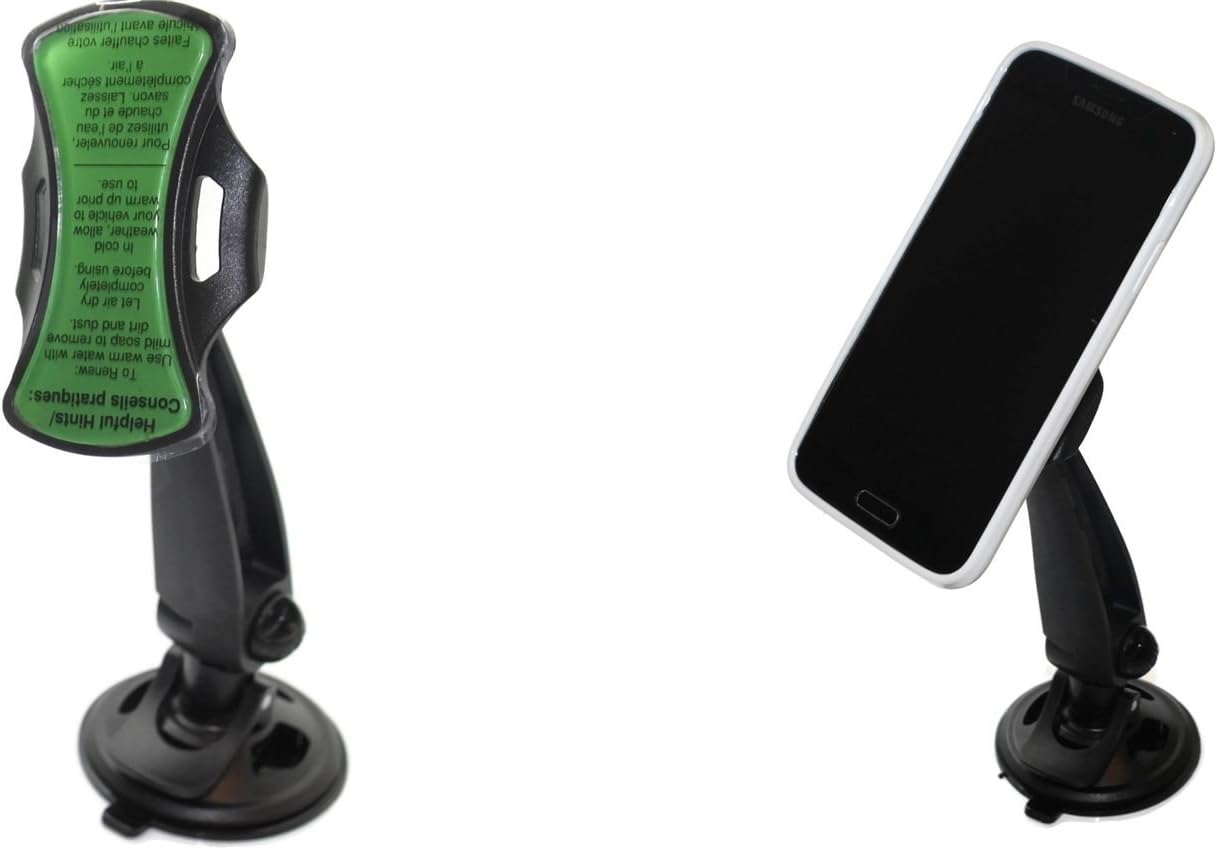 with Long Arm Universal Car Mobile Cell Phone Mount WindShield Dashboard GPS Holder Cradle Stand Hands Free