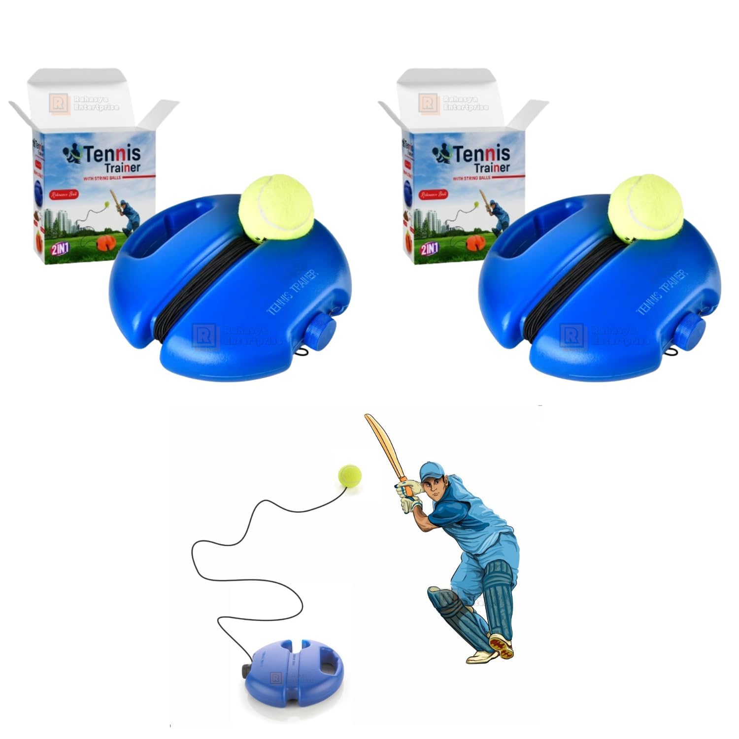 Invite Tennis Trainer Rebound Ball,Solo Tennis Training Equipment for Self-Pracitce,Portable Tool,Tennis Rebounder Kit,Including (No Racket Included) (Portable) (Pack of 2) (B0D1KND4D8) Amazon Price History, Amazon Price Tracker